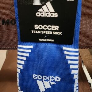 2 PAIR Adidas Team Speed Soccer Socks in Blue
